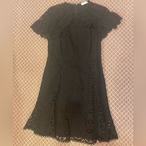 Sandro black eyelet dress